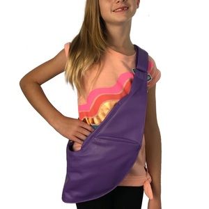 Junior purple classic faux sash bag